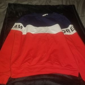 GIRLS LETTER GRAPHIC COLORBLOCK PULLOVER